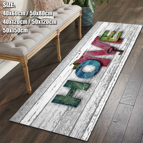 Stylish Home Print Antislip Floor Area Rug Kitchen Mat Floor Bedroom Floor Mat (40x60cm-50x80cm-40x120cm-50x120cm-50x150cm)