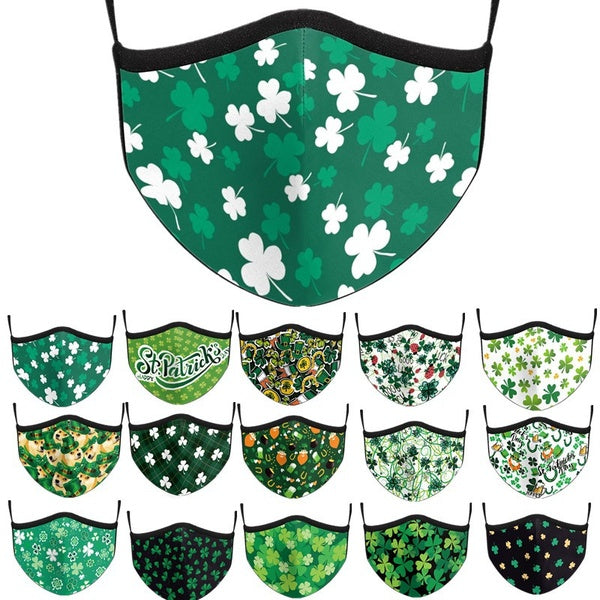 St Patrick's Day Face Mask, Cotton Mask Washable Reusable, St Patrick's Day Gift, St Patrick's Day Shamrock Face Mask, Personalized Mask