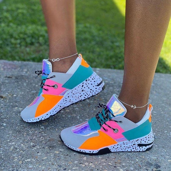 Women Wedge Sneakers Casual Shoes Running Shoes Platform Sneakers Flats Comfortable Lightweight Breathable Shoes Ladies Slip On Sneakers Walking Snea
