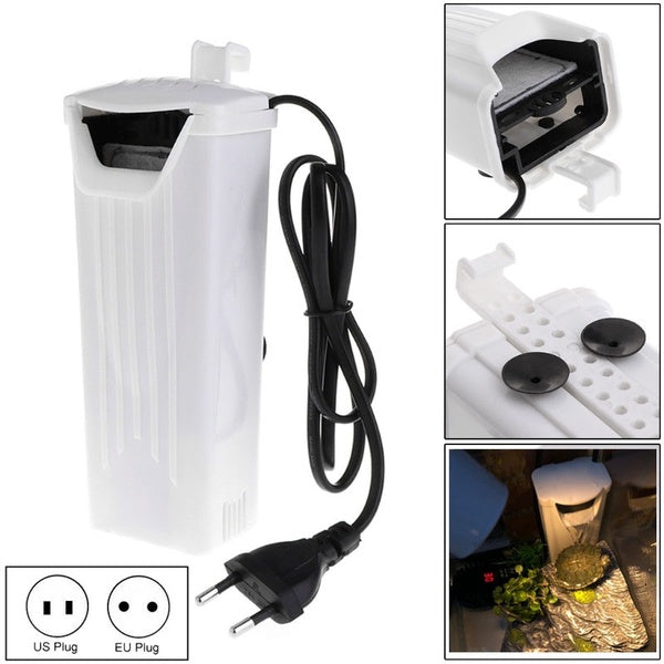 3W 200L-H Waterfall Aquarium Filter Pump Turtle Fish Tank Low Water Level Filter Oxygen Pump Fish Turtle Reptile Supply 220-240V