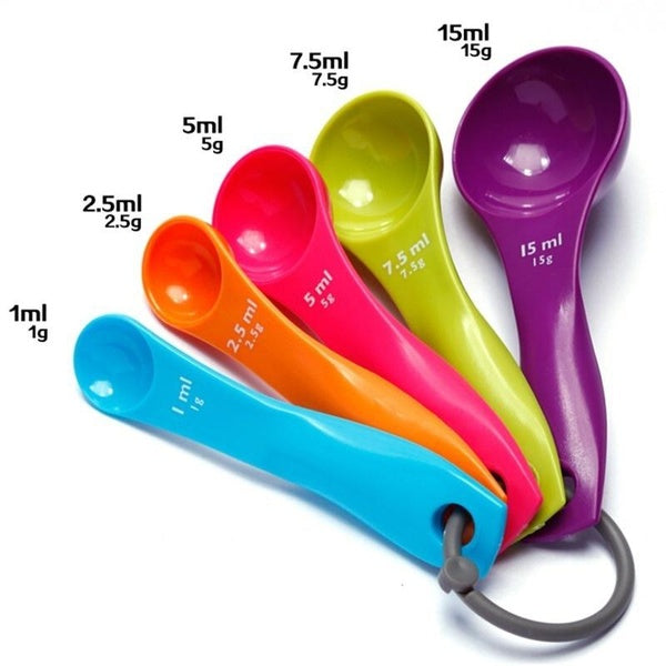 Nice 5PC Style Kitchen Colourworks Measuring Spoons Spoon Cup Baking Utensil Set Kit