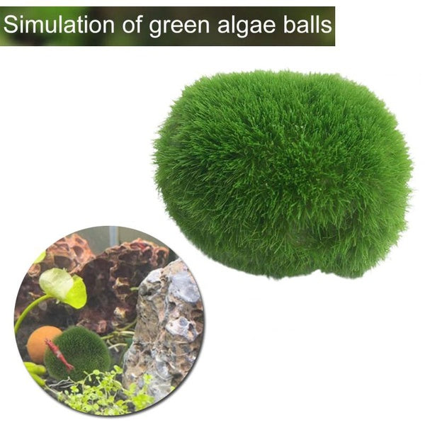 NOUVELLE Vente Chaude Résine Synthétique Vert Mousse Boule 2 taille Marimo Aquarium Plante Cladophora Sous-Marine Fish Tank Ornement