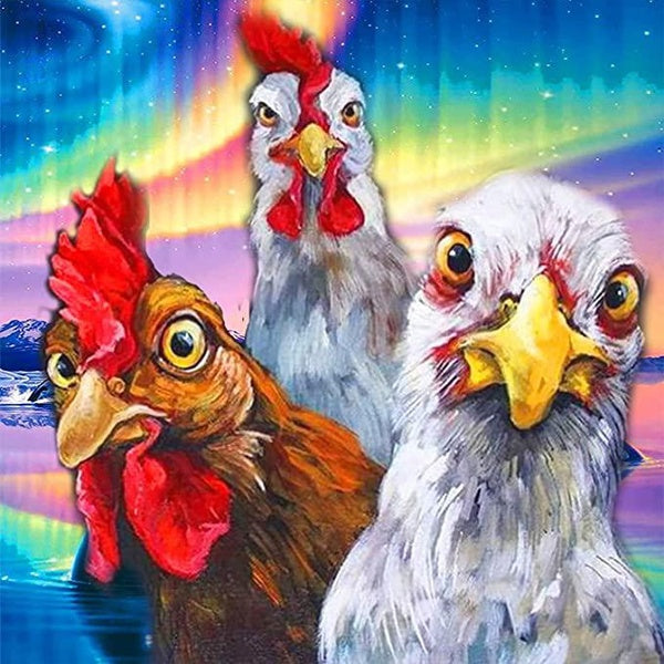 Hen DIY 5D Diamond Painting Full Drill with Number Kits Home and Kitchen Fashion Crystal Rhinestone Cross Stitch Embroidery Paintings Canvas Pictures