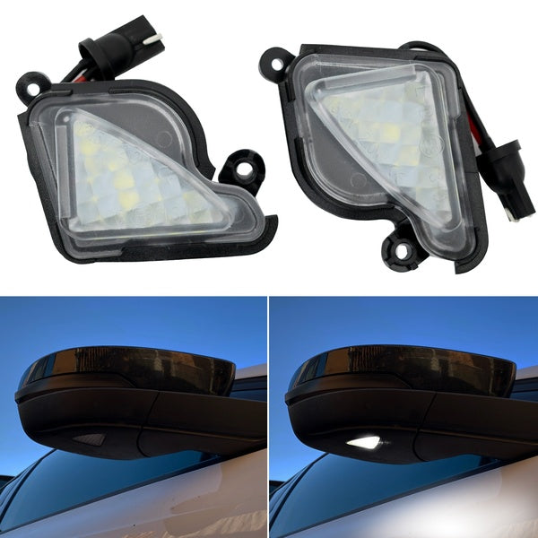 For Skoda Superb Mk2 Octavia Mk2 Mk3 Side Mirror Puddle Lights Wing Mirror Light White Led Car Light Accessories Clear Lens 2X