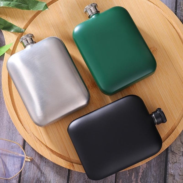 Portable 304 Stainless Steel 6oz Alcohol Drink Liquor Whisky Hip Flask