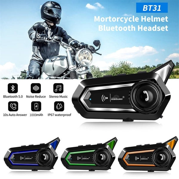 2 in 1 microphone, new BT31 motorcycle helmet headset, Bluetooth 5.0 riding headset, waterproof 1000MA voice call
