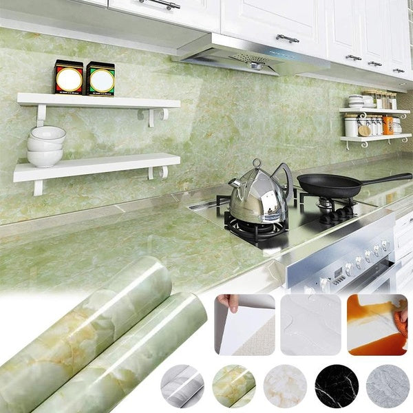 3D Marble Contact Paper,Waterproof And Oil Proof Thick Wallpaper Kitchen Cabinet Furniture Refurbishment Peel And Stick Countertops Wallpaper,Easy To