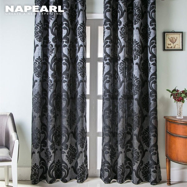 1 PC Napearl Semi-Blackout Curtain Fashion Kitchen Luxury Bedroom Polyester Curtain For Living Room