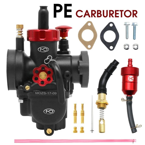 ZSDTRP PE Carburetor model 17-19-22-24-26-28mm Flange Carburetor Fit 100cc-250cc Dirt Pit Bike Mini Motocross Scooter Moped Motorbike ATV UTV Go Kart