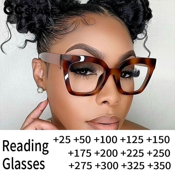 Lunettes de lecture ail de chat à blocage de couleur, monture optique de Prescription personnalisée et polyvalente, R904263, nouvelle collection 2024