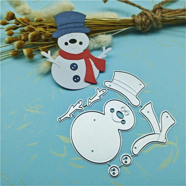 Christmas Snowman Metal Cutting Die, Paper Die Cuts, Cutting Dies for Card Making, Metal Die Cut Stencil for DIY Crafts Scrapbook Album Paper Card