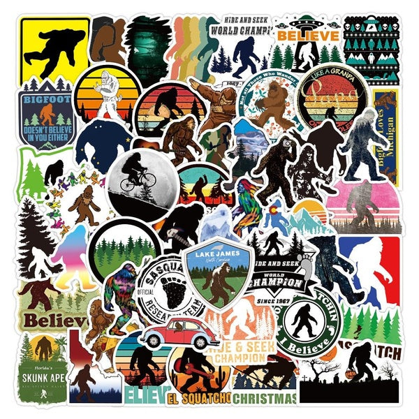 15-50Pcs New Sasquatch Sticker For Luggage Skateboard Phone Laptop Moto Bicycle Wall Guitar Waterproof PVC Stickers