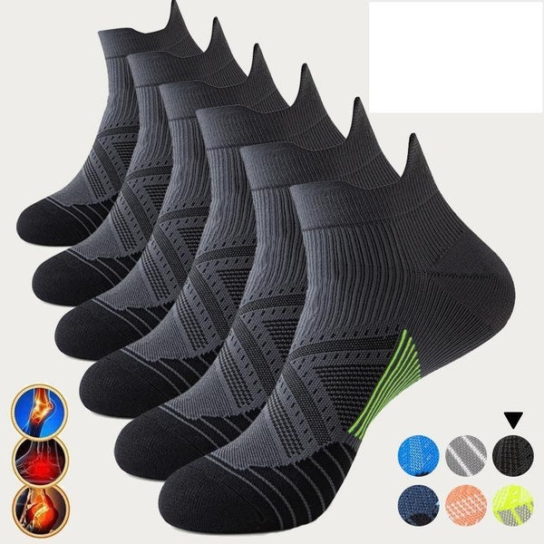 Ankle Compression Sock for Men and Women 1-2-3 Pairs, Low Cut Compression Short Tube Breathable Running Sock with Ankle Support