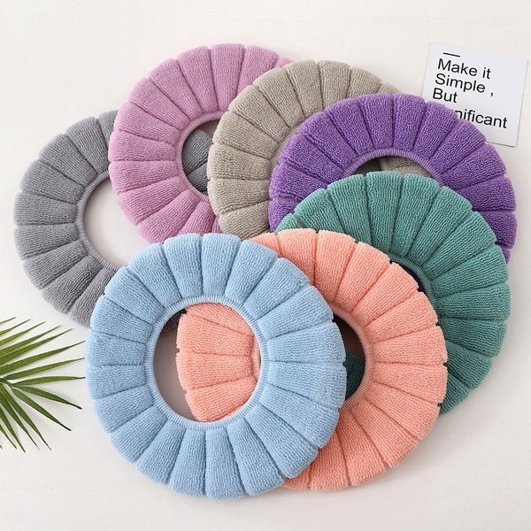 New Winter Warm Toilet Seat Cover Mat Universal Thickened Plush Toilet Seat Lid Cushion Washers For Bathroom WC Toilet Pad Ring Suit