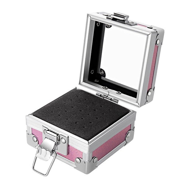 4 Colors Nail Drill Bit Holder,25 Holes Nail Art Grinding Head Organizer Case,Aluminum Nail File Container Display Box Rack