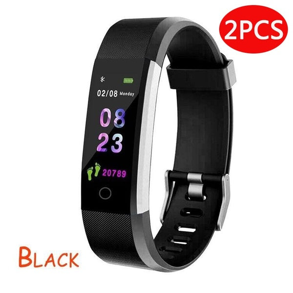 Bracelet intelligent pour hommes femmes mode montre écran couleur Fitness Tracker IP67 étanche Sport Smart Band moniteur de fréquence cardiaque podom