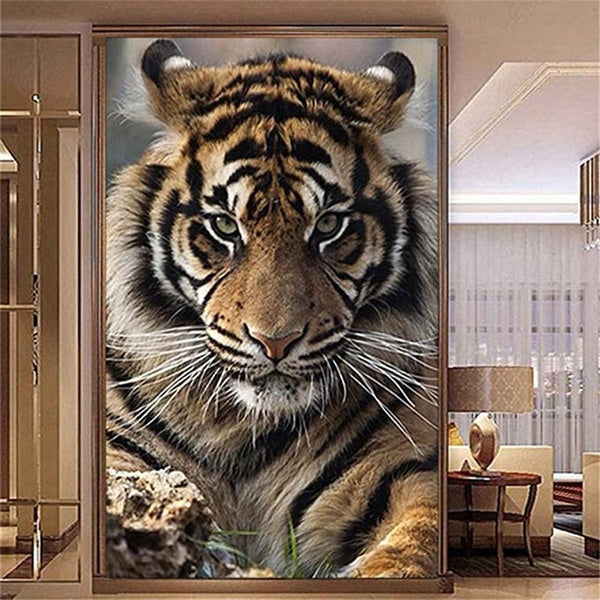 Big Tiger 5d Diamond Painting Full Diamond Embroidery Large Living Room Bedroom Home Decor Diamond Cross Stitch