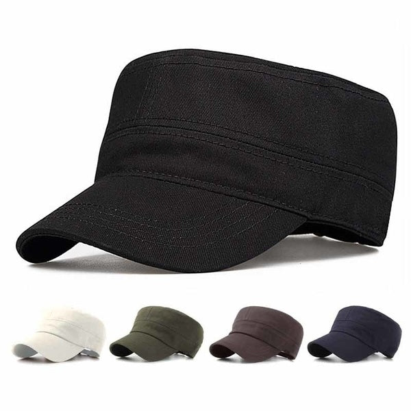 Casquette militaire Vintage plaine classique en coton chapeau militaire pour hommes femmes chapeaux de camionneur de patrouille casquettes plates rég