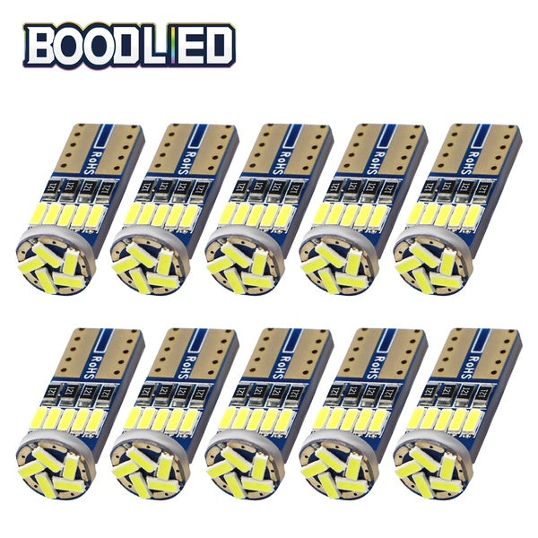 T10 LED Canbus 194 W5W Bulbs 4014 SMD 15 LED Bulbs White Error Free Car Auto Wedge Interior Light Dome Map Trunk Lamp 12V