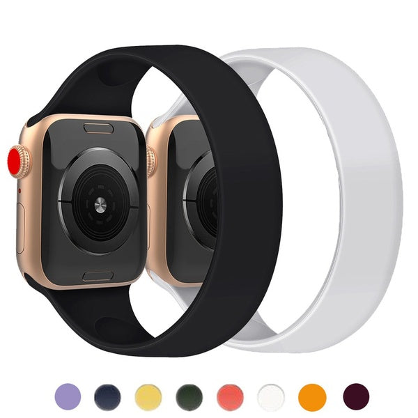 45mm 41mm Bracelet pour Smart Watch 7 SE 6 Band 44mm 40mm pour I Watch Band 38mm 42mm Ceinture élastique Bracelet en silicone pour montre de sport'sé