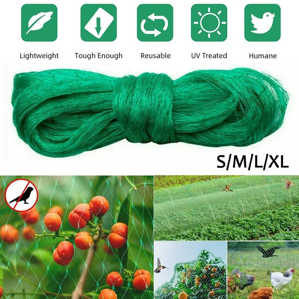 Bird Netting Plant Fruit Trees Protection Home Garden Reusable Lightweight Net for Seedlings Vegetables Fruit Bushes Green
