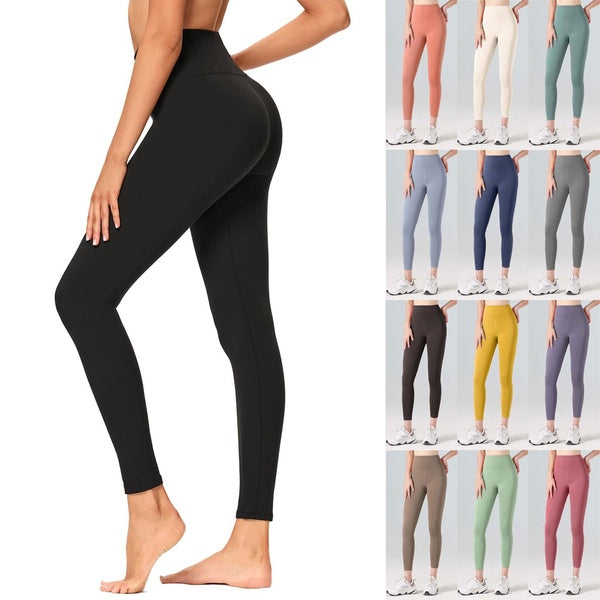 Leggings pour femmes taille haute non transparents contrôle du ventre pantalons de yoga doux amincissants leggings de course athlétiques d'entraîneme