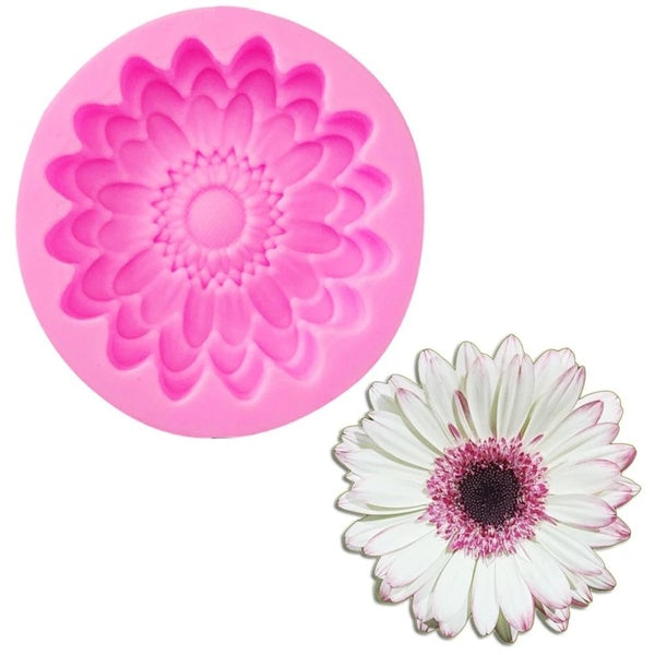 KUXSE Flower Silicone Molds Sunflower Fondant Mold DIY Wedding Cake Decorating Tools Sugarcraft Candy Clay Chocolate Gumpaste Moulds Kitchen Baking T