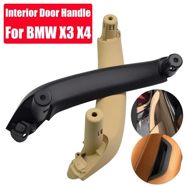 1 pc voiture gauche droite intérieur porte poignée intérieure porte panneau poignée tirer revêtement d'habillage pour BMW X3 X4 F25 F26 2010-2017