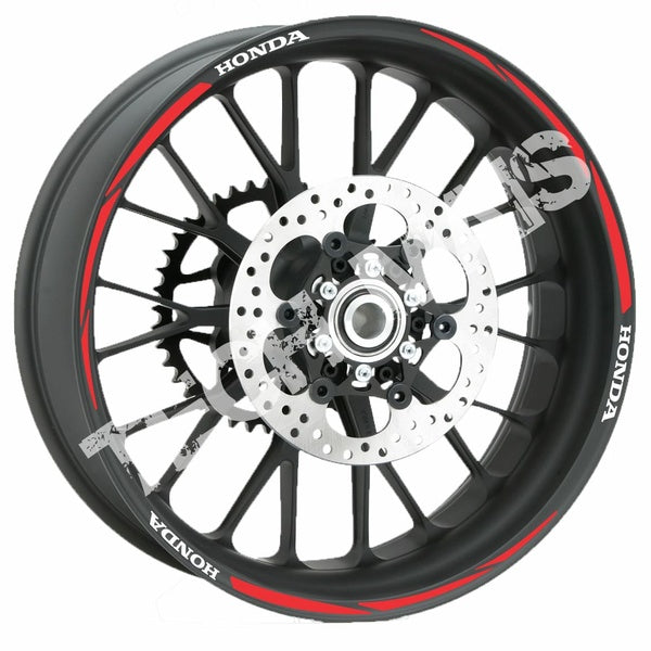 Autocollants pour moto roue réfléchissante Frieze roue bande Honda Decal, autocollant, segmenté