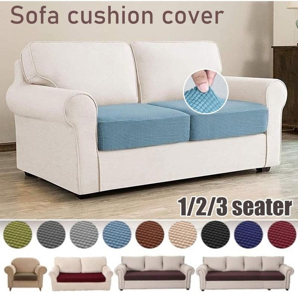 Waterproof Elastic Sofa Cushion Protective Cover, Pet and Children's Furniture Protective Cover, Fleece and Spandex, Washable and Detachable, 1-2-3 S
