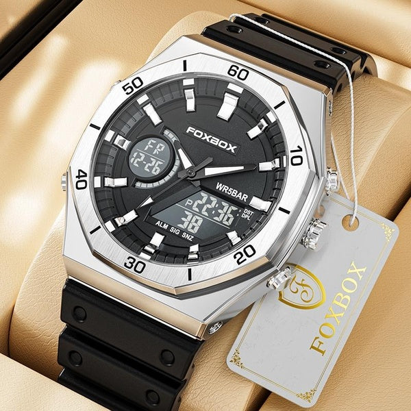 LIGE - montre de Sport numérique pour hommes, marque de luxe, étanche 50M, chronographe, réveil, montre-bracelet militaire à Quartz lumineux