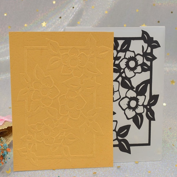 1pcs Flower Leaves Embossing folders Plastic Embossing Folder For Scrapbooking