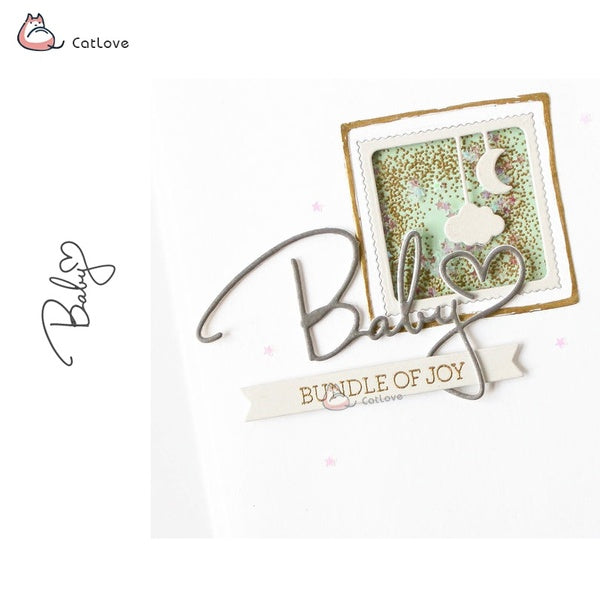 BÉBÉ coeur métal découpe matrices pochoirs pour bricolage Scrapbooking cadeau Album papier carte artisanat décoratif gaufrage découpes nouveau 2019