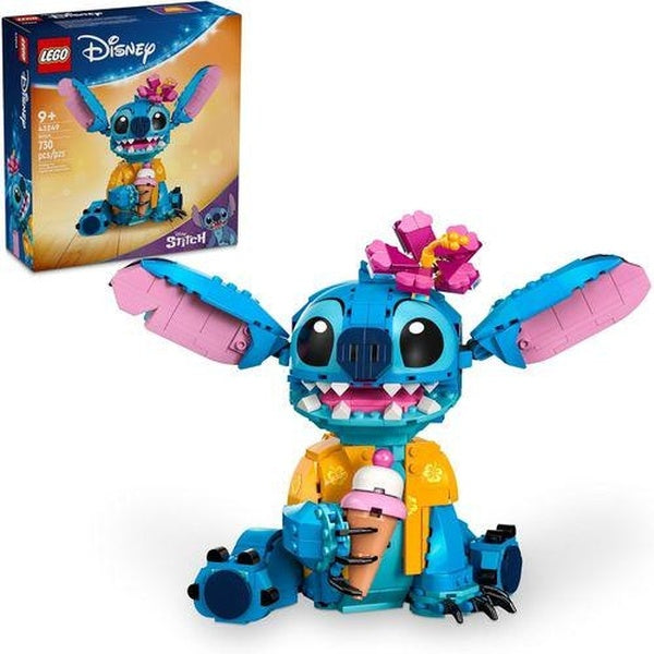 LEGO Disney Stitch Toy Building Kit, Disney Toy for 9 Year Old Kids, Buildable Figure with Ice Cream Cone, Fun Disney Gift for Girls 43249