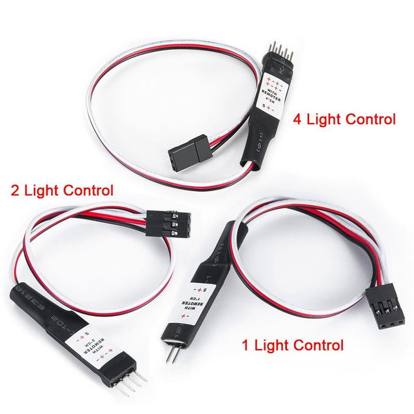 RC Car Light Control Receiver Electronic Switch On-Off CH1-CH2-CH4 190mm for 1:24 RC Crawler Axial SCX24 Upgrade Parts