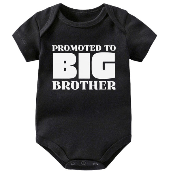Promoted to Big Brother Baby Onesie,Cute Baby Bodysuit for Boys,Creeper Infant One-piece,Funny Novelty Short Sleeve Jumpsuit Romper,Newborn Babygrow