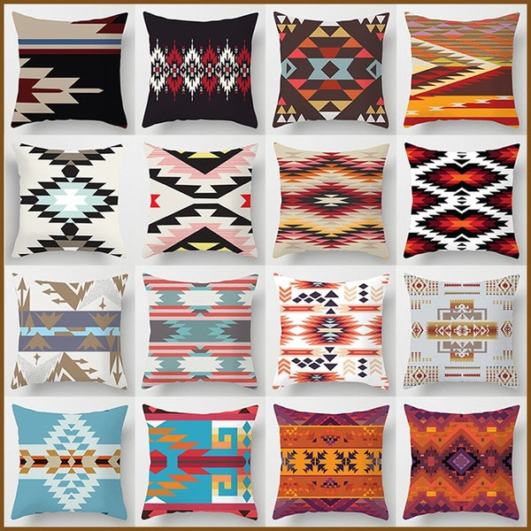 45x45cm square pillowcase bohemian style pillowcase home decoration pillowcase sofa car seat cushion (45cmx45cm)