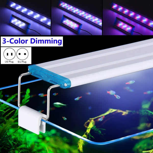 Aquarium lumière LED Super mince aquarium plante aquatique grandir éclairage étanche lumineux pince lampe 18-71 cm pour aquarium