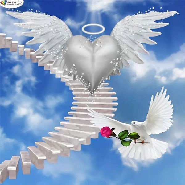 Paradise 5D Diamond Painting Kits Full Drill Crystal Embroidery Pictures Arts Craft for Home Wall Decor(Full Round 25x25-30x30-40x40-50x50cm)(Full Sq