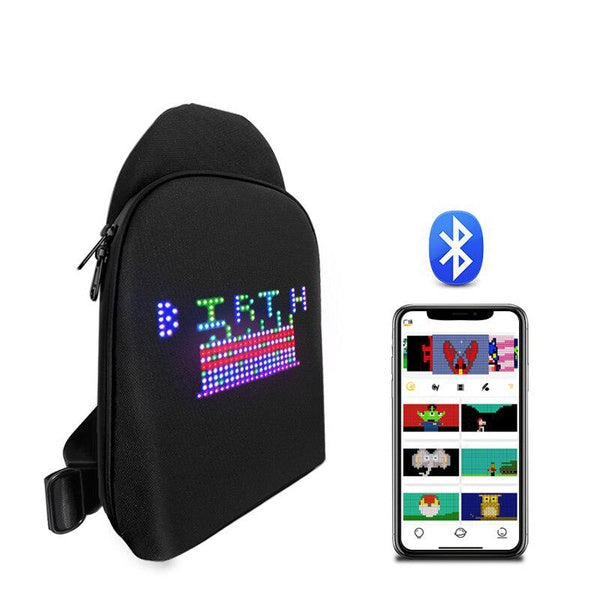 Led Bag APP Control Smart Pixel LED Sac À Dos pour Femmes Hommes DIY Graffiti Dynamique LED Messenger Sac Poitrine Sling Sac Led Écran D'affichage