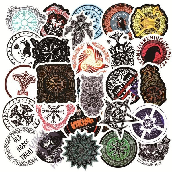 10-50PCS The Viking Sticker Triple Moon Goddess Wicca Pentagram Magic Amulet Toy Sticker For Luggage Skateboard Motorcycle Laptop Waterproof Sticker