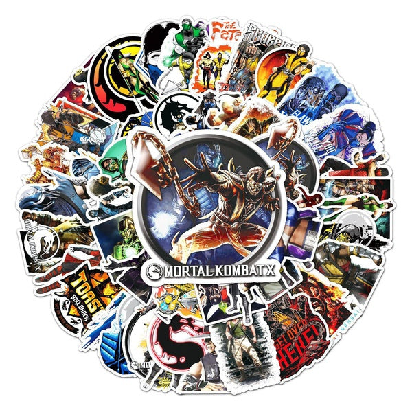 10-50Pcs Mortal Kombat Stickers Graffiti Stickers for DIY Luggage Laptop Skateboard Motorcycle Bicycle Stickers