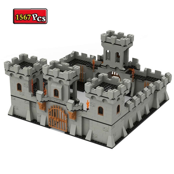 Military Series Medieval Ancient Roman Wall Watchtower Scene Accessories MOC Model Building Blocks Bricks Toys Gifts