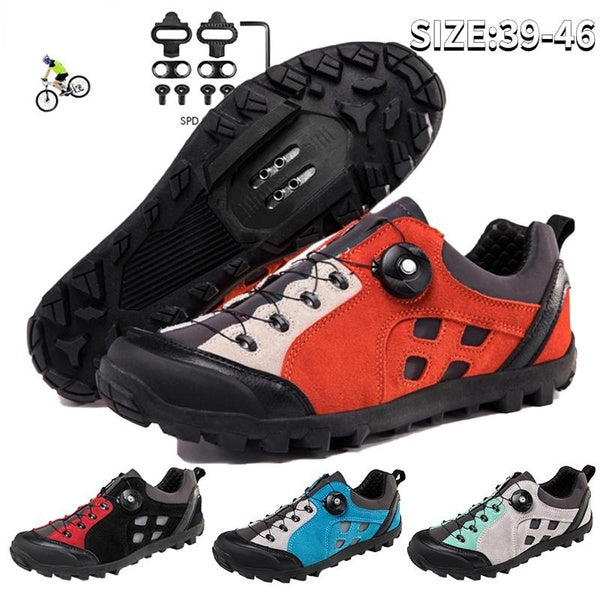 MTB Shoes for Mens Breathable High-top Cycling Shoes Tenis Masculino Hiking Boots Road Bicycle Sneakers with SPD Cleats Men Off Road Bike Shoes Motoc