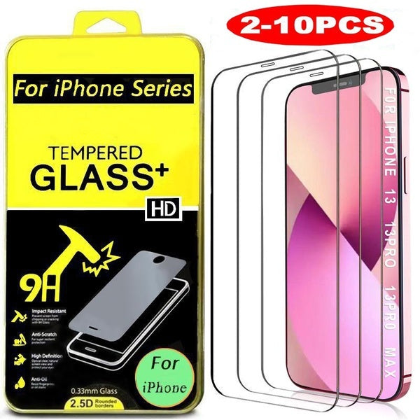 10PCS-7PCS-3PCS-2PCS- 9H HD Screen Protector Clear Tempered Glass Protective Screen Film For iPhone 13-13 PRO-13 PRO MAX- 13 MINI - For iPhone 11 11
