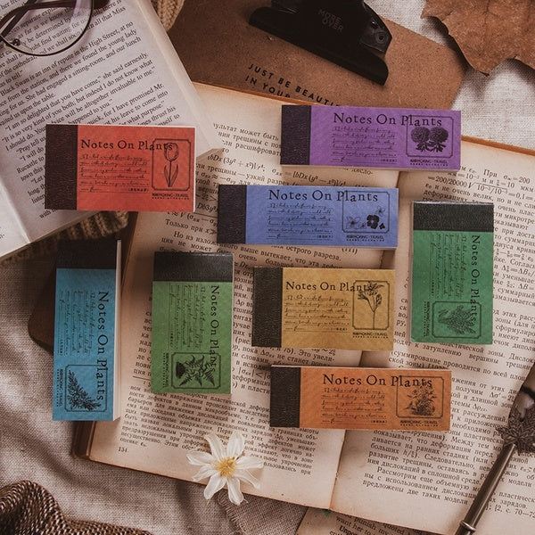 100Pcs-Lot 8 Styles Notes on Plants Series Mix Material Paper Junk Journal Planner Scrapbooking Vintage Decorative DIY Craft Paper