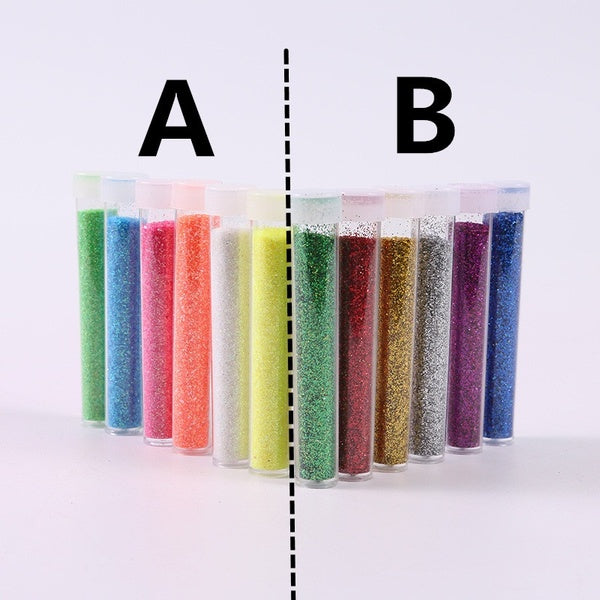 6Pcs-Set Sequin Glitter Addition Fluffy Slime Supplies Accessories DIY Slime Charms Filler Toys Child Modeling Clay Lizun Powder