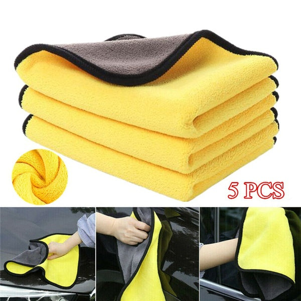 1-2-3-4-5PCS Square Super Absorbent Car Wash Cloth Microfiber Towel Car Maintenance Polishing Cleaning Towels