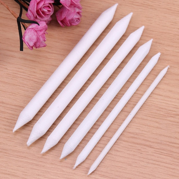 6PCS Blending Smudge Stump Stick Tortillon Sketch Art White Drawing Pen Tool Rice Paper Art Supplies