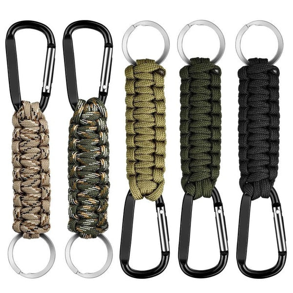 Uxcell paracorde porte-clés tressé paracorde porte-clés pince paracorde lanière avec crochet D pour Camping en plein air randonnée